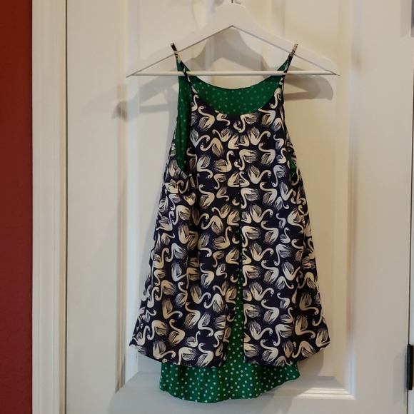 PORRIDGE Anthro Swan Layered Swing Tank Top sz S - Picture 5 of 7